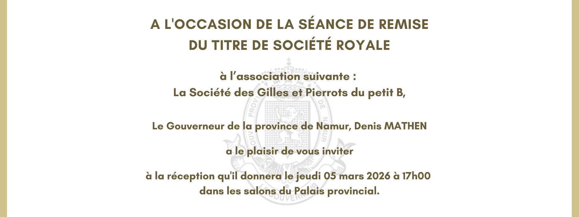 Remise du titre de société royale cover image