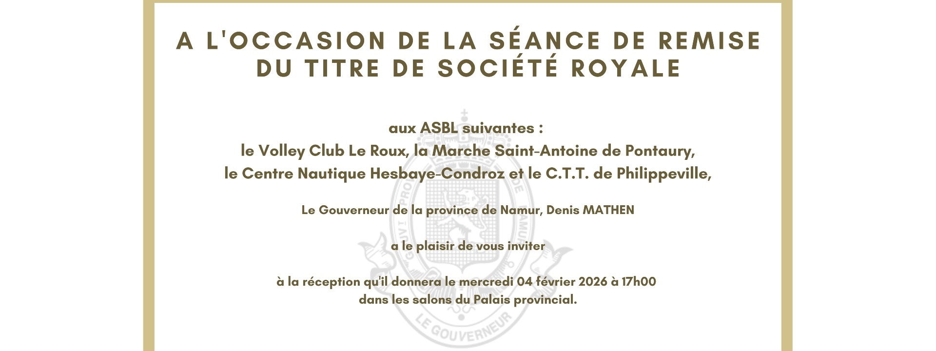 Remise du titre de société royale cover image